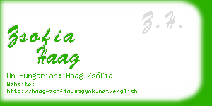 zsofia haag business card